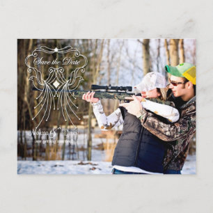 4x5 Typography Save the Date Photo Announcement Postcard