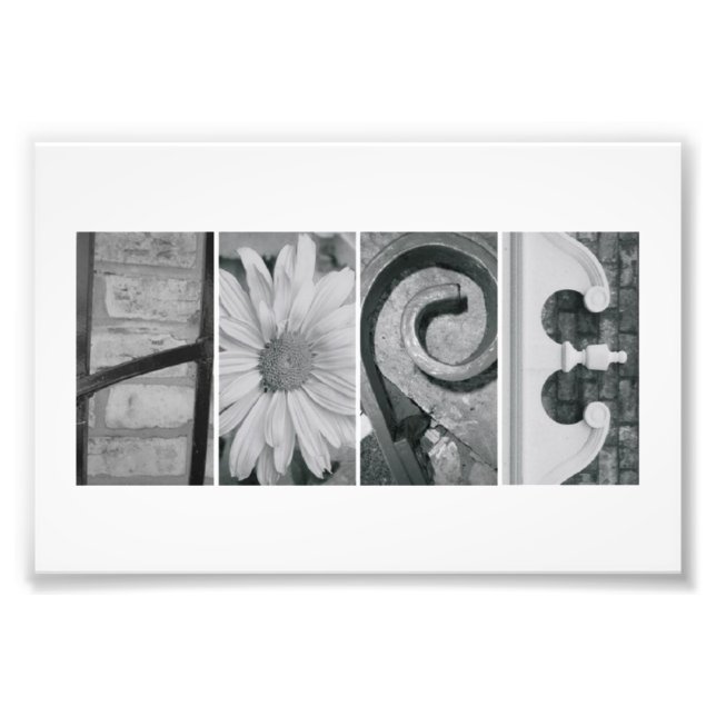 4x6 Alphabet Letter Photography Print Hope (Front)