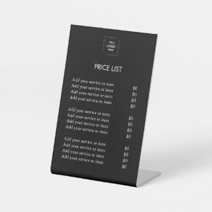 4x6 DIY Branded Price List Tabletop Sign