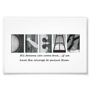 4x6 Dream Alphabet Photography Letters Photo Print