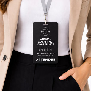 4x6 Event Badge   Conference Schedule Access Card