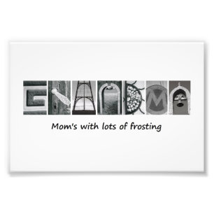 4x6 Grandma Alphabet Photo Print