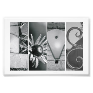 4x6 Love in Black & White Photo Alphabet Lettres