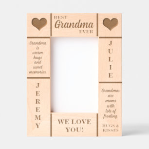 4x6 Meilleure grand-mère Jamais petits noms cadre 