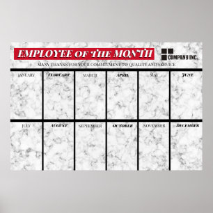 4X6 photo board employee of the month poster