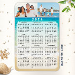 4x6 Photo Magnet Calendar 2025 Full Year<br><div class="desc">Create your own 2025 magnet photo calendar. Customize this 2025 calendar with two personal photos.
4x6 calendar with an ocean on a background is a cute gift idea for family or friends. Appropriate for a Christmas,  New Year or any occasions.</div>
