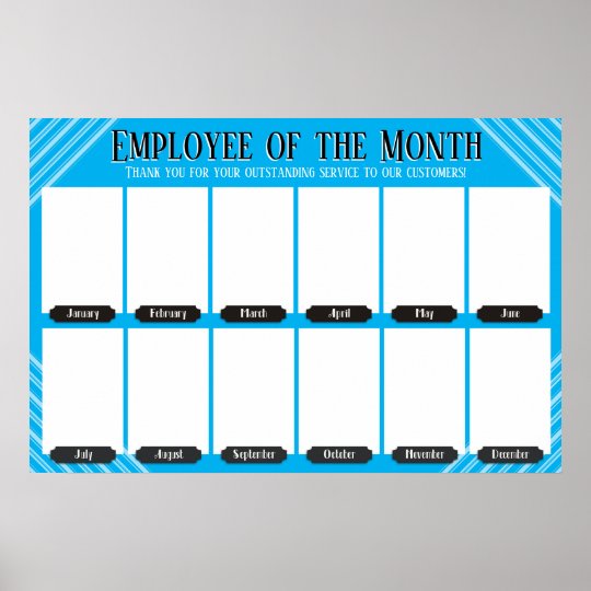 4X6 photos board employee of the month poster | Zazzle.ca