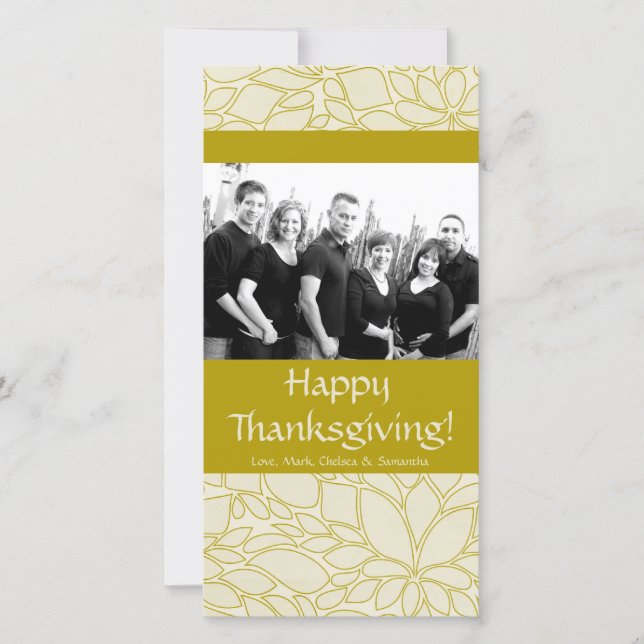 4x8 Autumn Tree Foliage PHOTO Thanksgiving Card (Front)