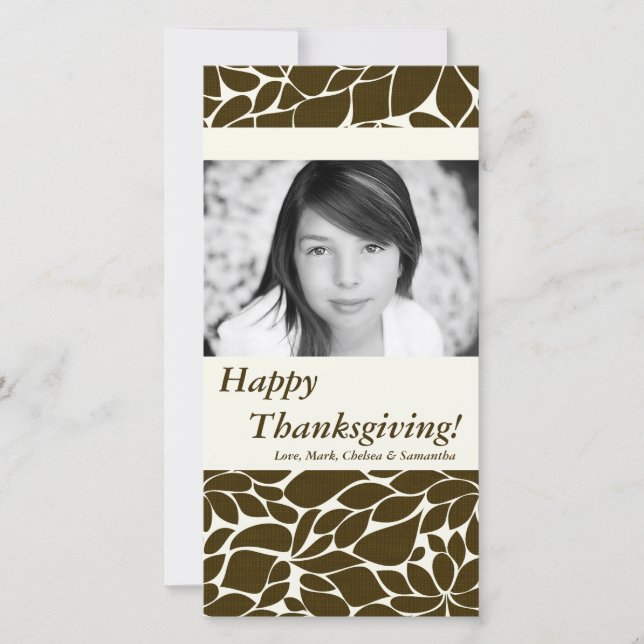 4x8 Autumn Tree Foliage PHOTO Thanksgiving Card (Front)