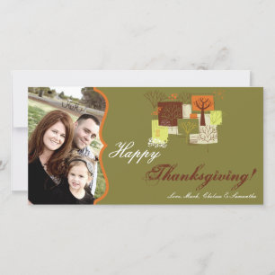 4x8 Autumn Tree Foliage PHOTO Thanksgiving Card