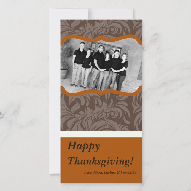 4x8 Autumn Tree Foliage PHOTO Thanksgiving Card (Front)