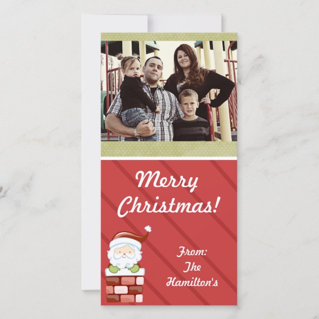 4x8 Coming Down the Chimney PHOTO Card (Front)