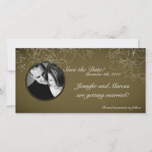 4x8 Engagement Announcement Autumn Floral Fall