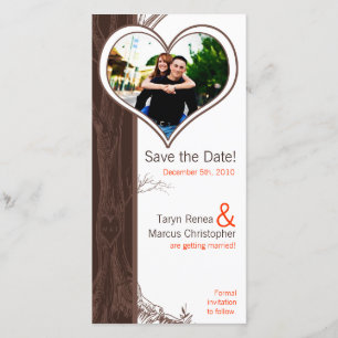 4x8 Engagement Announcement Fall Tree Initial Carv