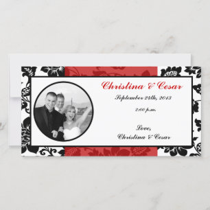 4x8 Engagement Photo Announcement Black Flourish R