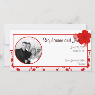 4x8 Engagement Photo Announcement Cherry blossom