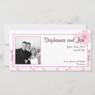 4x8 Engagement Photo Announcement Cherry blossom
