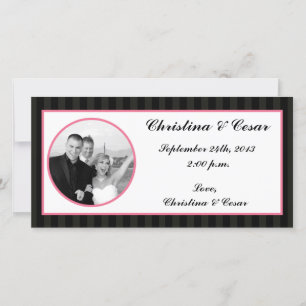 4x8 Engagement Photo Announcement Damask/Stripes