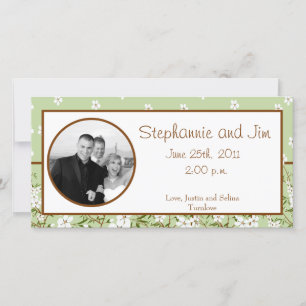 4x8 Engagement Photo Announcement Dogwood Flowers