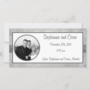 4x8 Engagement Photo Announcement Grey Snowflake