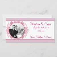 4x8 Engagement Photo Announcement Pink/Purple Chin