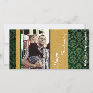 4x8 Green Foliage PHOTO Thanksgiving Card