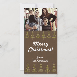 4x8 Outline Green Forest Trees PHOTO Card