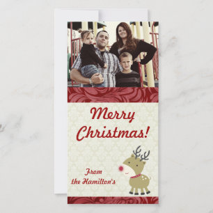 4x8 Reindeer Rodolph PHOTO Card