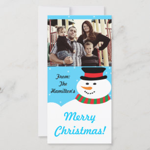 4x8 Snowy Snowman PHOTO Card