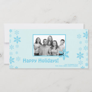 4x8 Winter Snowflakes PHOTO Christmas Card