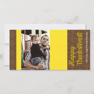 4x8 Yellow Autumn Foliage PHOTO Thanksgiving Card
