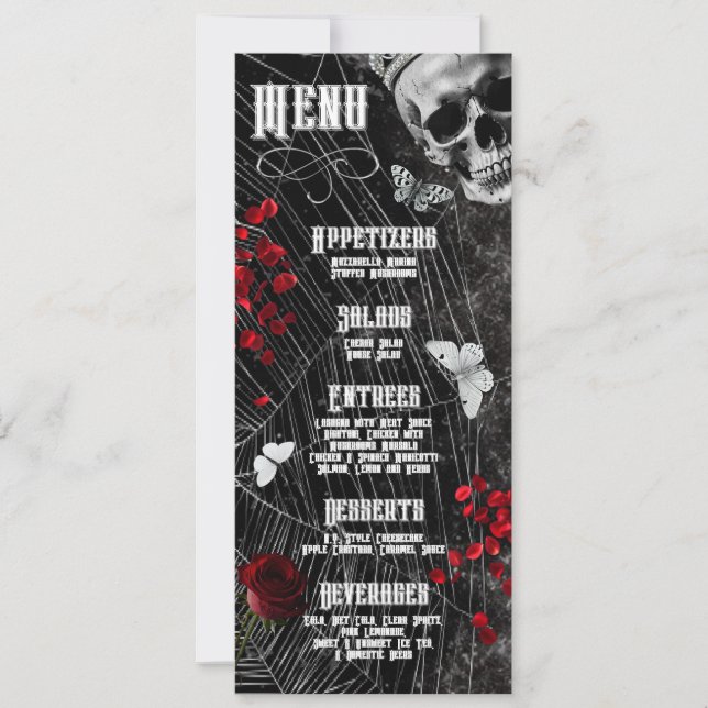 4x9.25 Cartes de menu Haunting Adeline Zade Meadow (Devant)