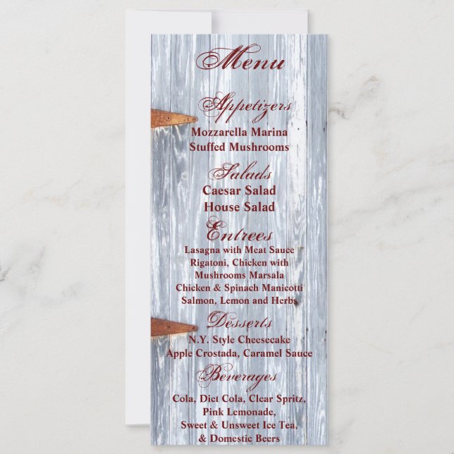 4x9.25 Cartes de menu Lave-linge blanc Compteur de (Devant)