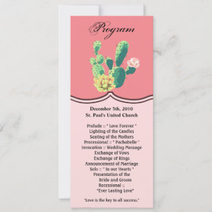 4x9.25 Cartes de programme Cactus de Bohême Succul