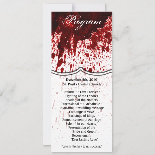 4x9.25 Cartes de programme Splastifiant Vampire Go (Devant)