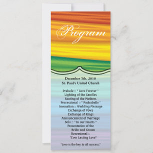 4x9.25 Program Cards lgbtq rainbow flag lesbian ga