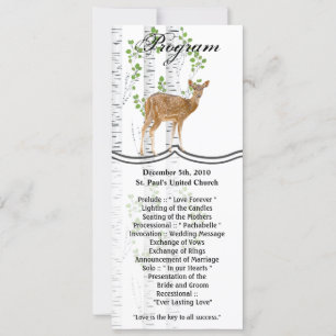 4x9.25 Program Cards XMAS Deer Doe Woodland Buck L