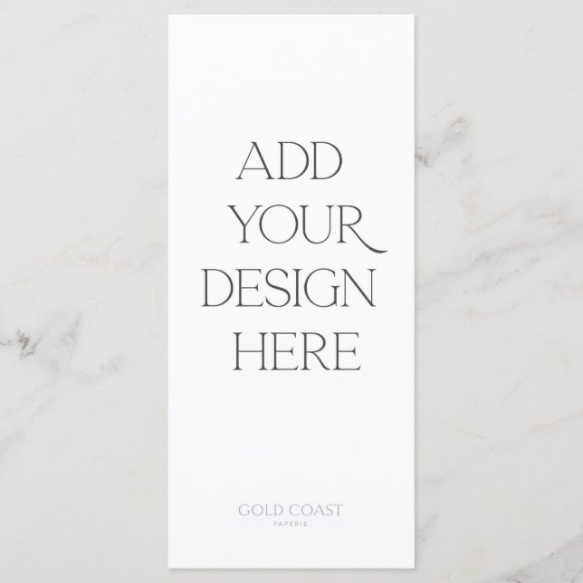 4x9" Menu or Program Printing (Front)