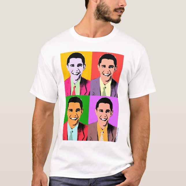 4x Barack Obama - T-shirt d'art de bruit (Devant)