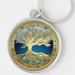 [500] Celtic Tree of Life [Gold] Keychain