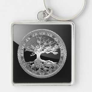 [500] Celtic Tree of Life [Silver] Keychain