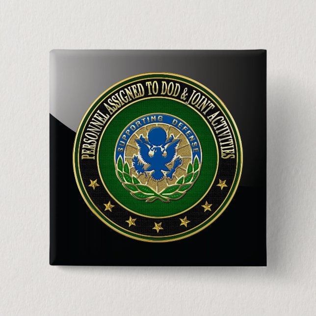 [500] DOD & Joint Activities DUI Special Edition 2 Inch Square Button (Front)