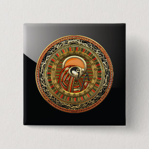 [500] Egyptian Sun God Ra 2 Inch Square Button