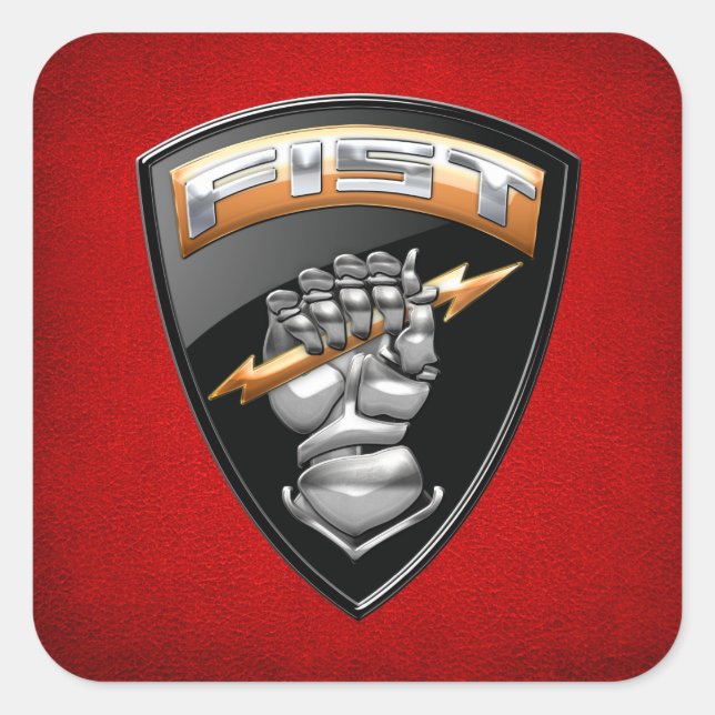 [500] Forward Observer (FIST) [Emblem] Square Sticker (Front)