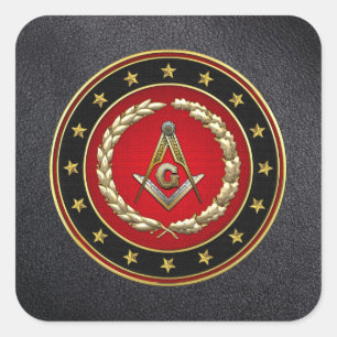 [500] Masonic Square and Compasses [3rd Degree] Sticker