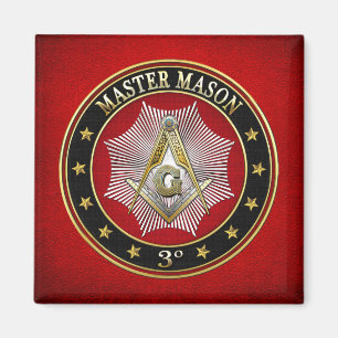 [500] Master Mason - 3rd Degree Square & Compasses Magnet