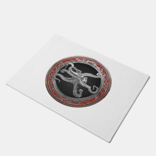 [500] Sacred Silver Octopus in Defensive Posture Doormat