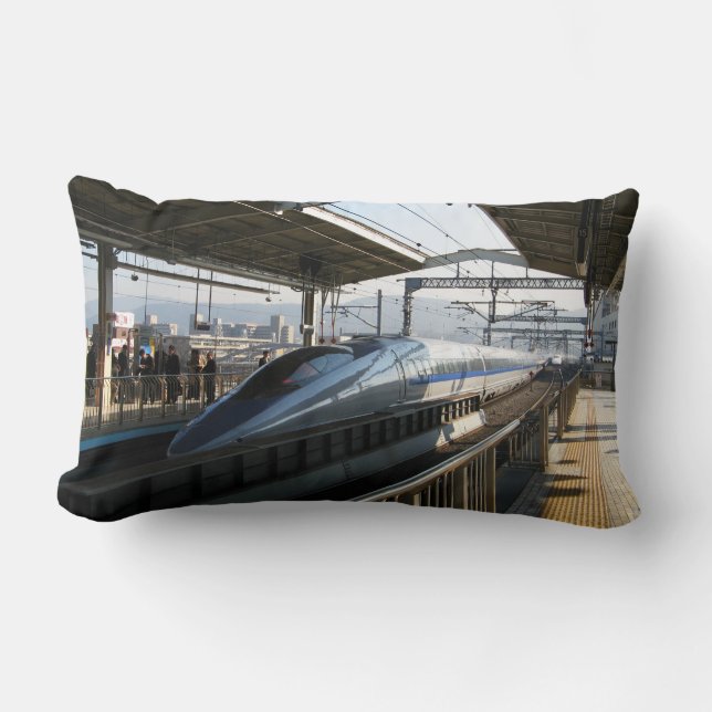 500 Series Shinkansen 新幹線 Bullet Train Lumbar Pillow (Front)