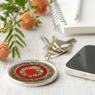 [500] Serpent God Quetzalcoatl [Gold] Keychain