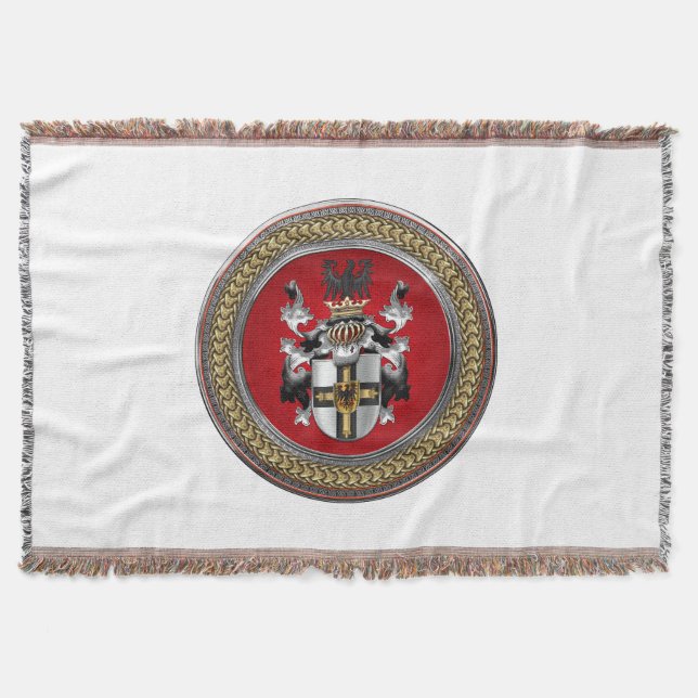 [500] Teutonic Order Coat of Arms Throw Blanket (Front)